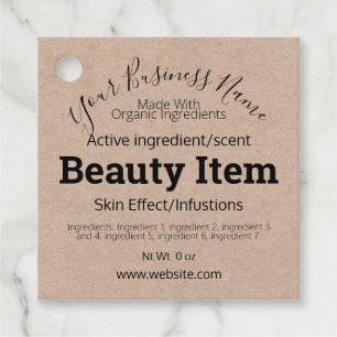 Customizable Handmade Skin Care DIY Business Favour Tags