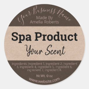 Customizable Handmade Spa Product DIY Business Classic Round Sticker