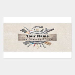 Customizable handyman contractor tools textured sticker