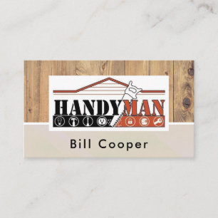 Customizable Handyman Home Repair Contractor Business Card