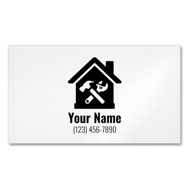 Customizable handyman home repairs 	Magnetic business card (Front)