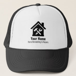 Customizable handyman home repairs trucker hat
