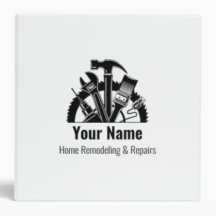 Customizable handyman tools binder