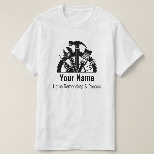 Customizable handyman tools v2 T-Shirt (Design Front)