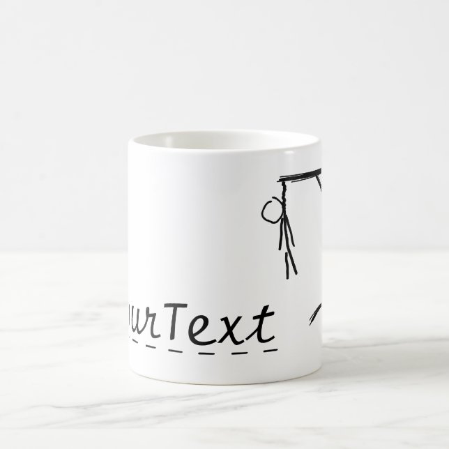 Customizable hangman with a word of your choice coffee mug (Center)