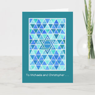 Customizable Hanukkah Star of David Greeting Card