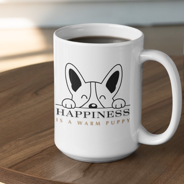 Customizable Happiness is warm puppy Coffee Mug (Creator Uploaded)