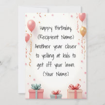 Customizable Happy Birthday Card – Personalized 