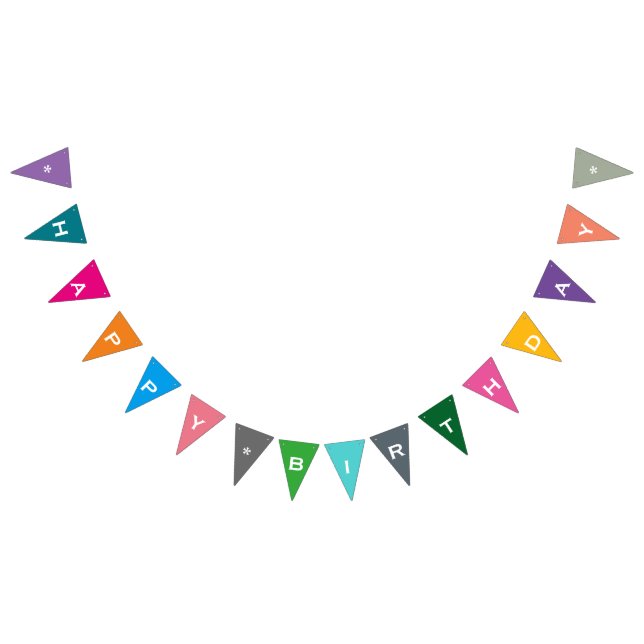 Customizable Happy Birthday Colourful Party Banner (All)