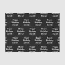 Customizable Happy Birthday Text | Black & White