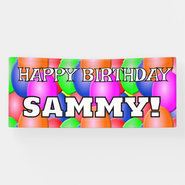 Customizable HAPPY BIRTHDAY with name Banner (Horizontal)