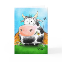 Customizable Happy Cow Happy Valentine's Day Card