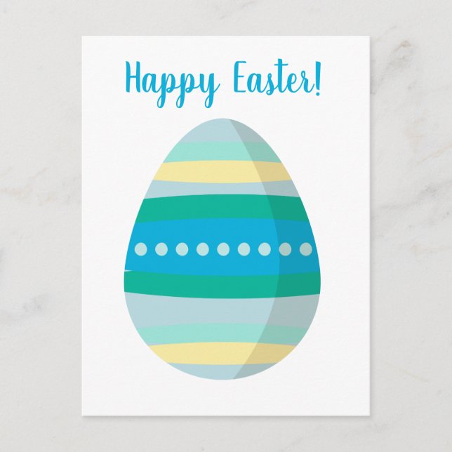 Customizable Happy Easter Egg Holiday Postcard (Front)
