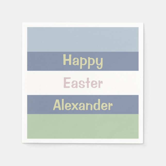 Customizable Happy Easter  Napkin (Front)