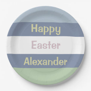 Customizable Happy Easter  Paper Plate