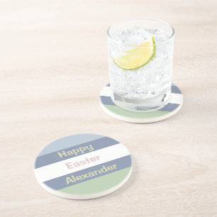 Customizable Happy Easter Text Coaster
