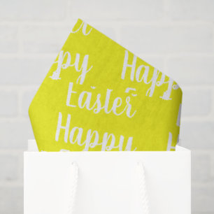 Customizable Happy Easter Yellow Tissue Paper