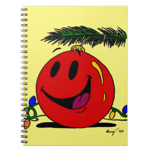 Customizable Happy Ornament Notebook 