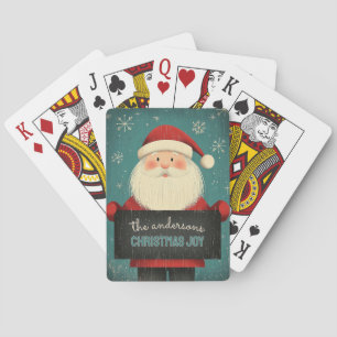 Customizable Happy Santa Playing Cards