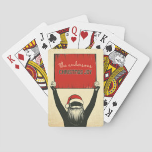 Customizable Happy Santa Playing Cards