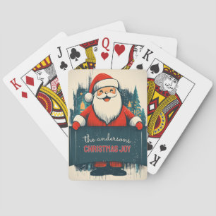 Customizable Happy Santa Playing Cards