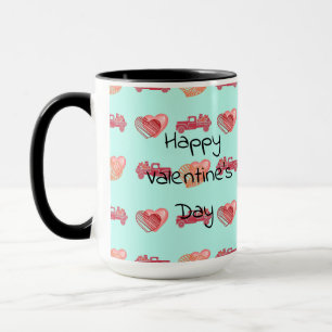 Customizable Happy Valentine's Day Heart Truck Mug