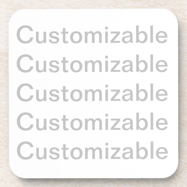 Customizable Hard Plastic Coaster (Front)