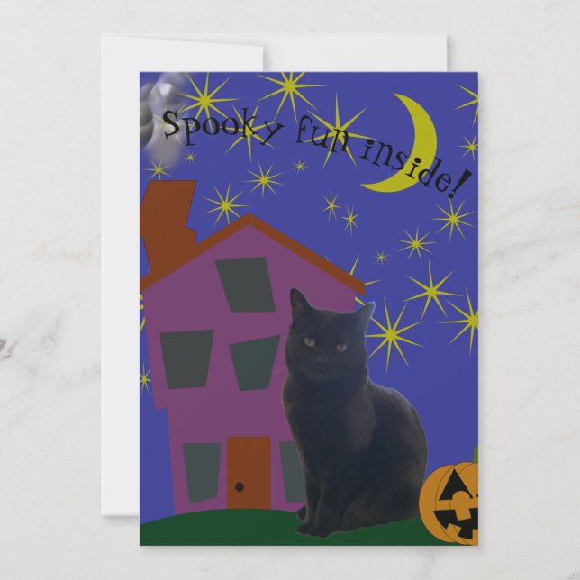Customizable Haunted House  Invitation (Front)