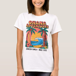 Customizable Hawaiian Family Vacation T-Shirt