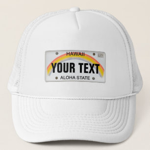 (Customizable) Hawaiian License Plate Trucker Hat