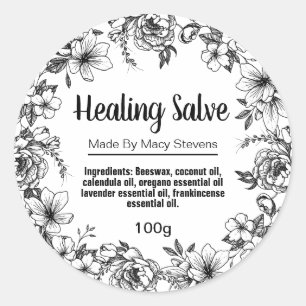 Customizable Healing Salve Balm Label