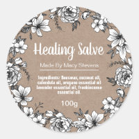 Customizable Healing Salve Balm Label
