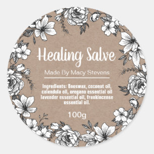 Customizable Healing Salve Balm Label