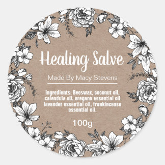 Customizable Healing Salve Balm Label