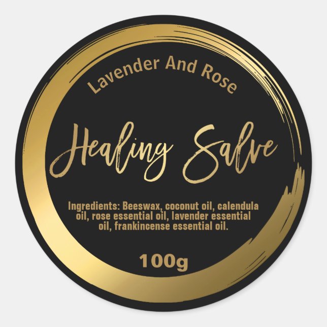 Customizable Healing Salve Label (Front)