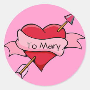 Customizable Heart and Arrow Stickers