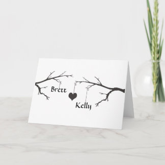 Customizable Heart Couple Card