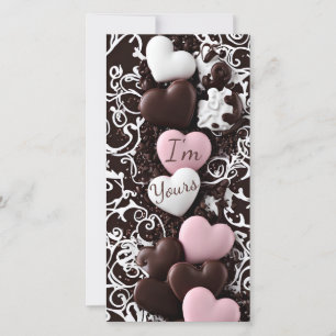Customizable Heart-Framed Valentine's Card