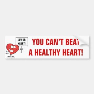 Customizable Heart Healthy Slogan Sign Bumper Sticker