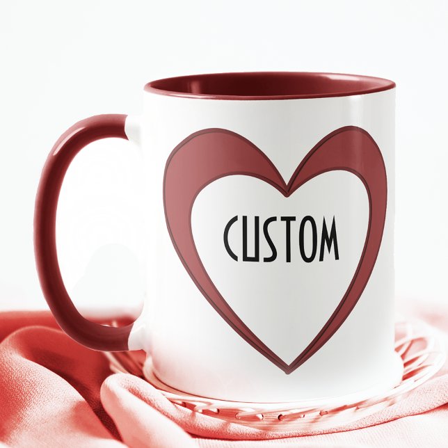 Customizable Heart Mug (Creator Uploaded)
