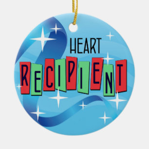 Customizable Heart Recipient Christmas Ceramic Ornament
