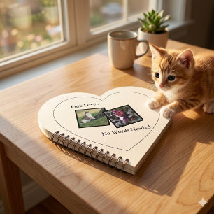 Customizable Heart Shaped Pet Notebook