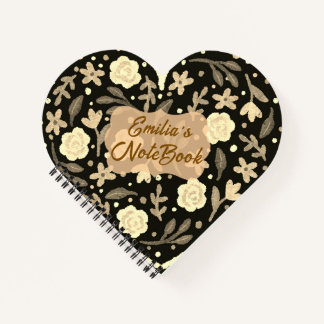 Customizable Heart Spiral NoteBook For Work& Study