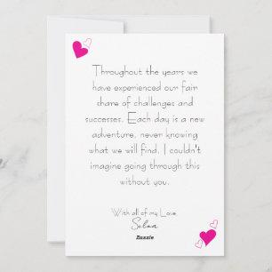 Customizable Heart & Zig Zag Romantic Love Custom Holiday Card