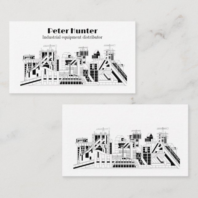 Customizable Heavy Industry Business Card (Front/Back)