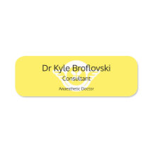 Customizable Hello my name is Dr