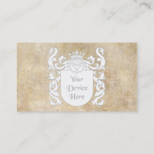 Customizable Heraldic Shield Business Card
