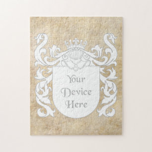 Customizable Heraldic Shield Jigsaw Puzzle