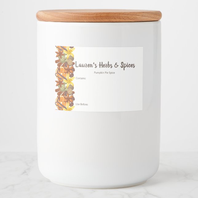 Customizable Herbs & Spices Labels (Front)