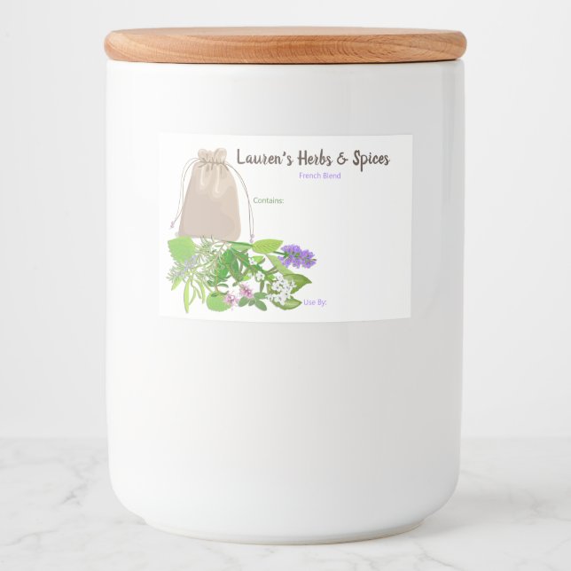 Customizable Herbs & Spices Labels (Front)